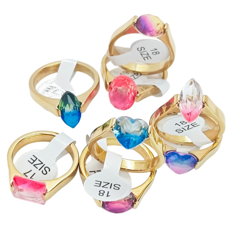 Wedding Supply In Bulk - Wholesale 12 Pcs Gradient Zircon Multi