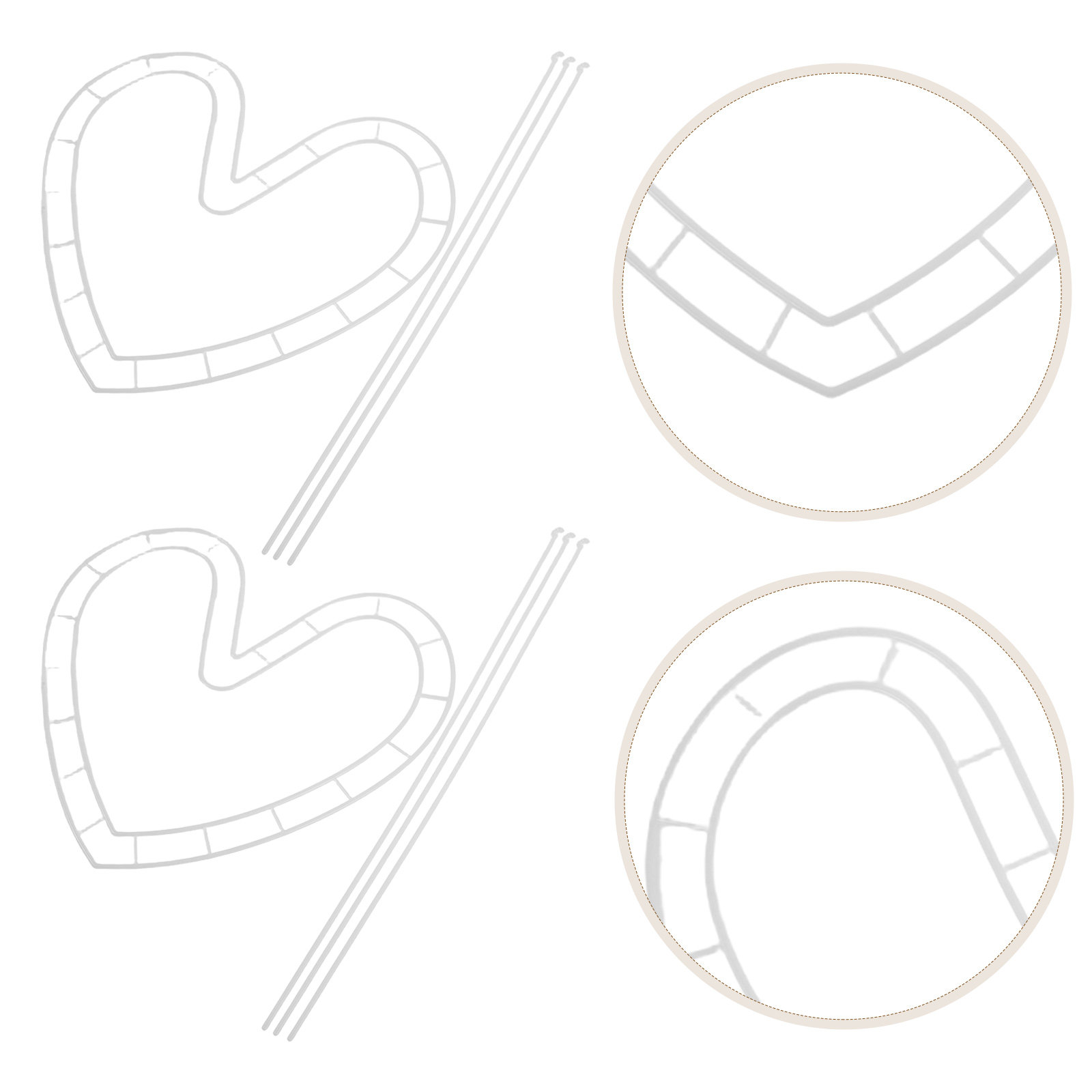 10Sets Wedding Bouquet Shaper  - огляд і ціна Wedding Floral Supply