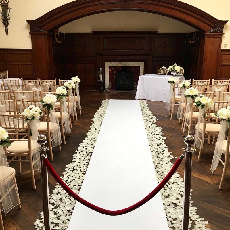 White Aisle Runner Carpet, Use - огляд і ціна Aisle Runner White