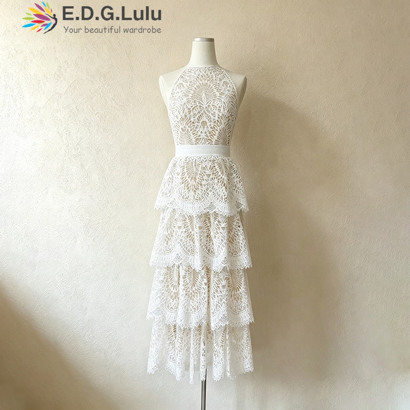 EDGLuLu O Neck Sleeveless Whit - огляд і ціна Wedding Lulu