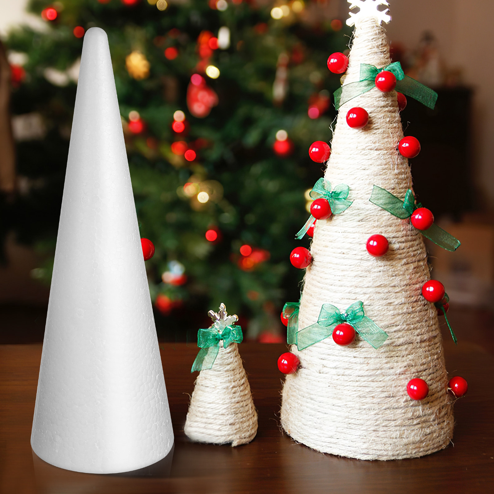 2Pcs White Foam Craft Cone Con - огляд і ціна Wedding Floral Supply