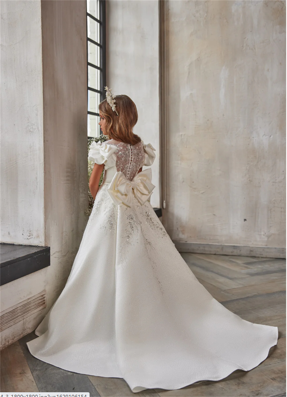 Satin Flower Girl Dress White  - огляд і ціна Bridal Sash Ribbon