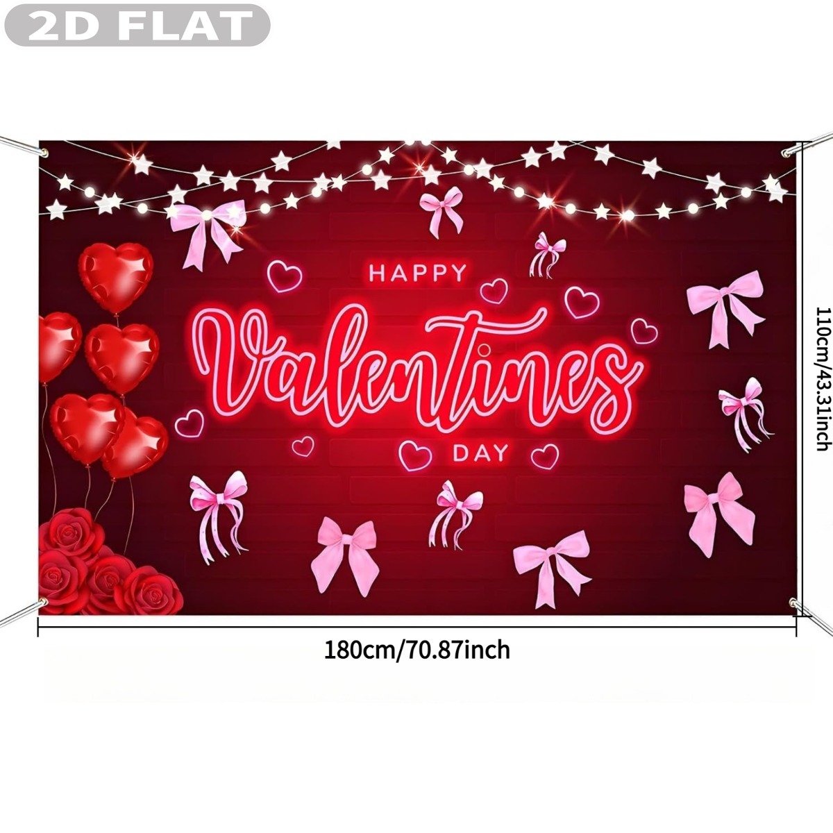 2D FLAT 1pc Happy Valentine's  - огляд і ціна Photo Booth Prop