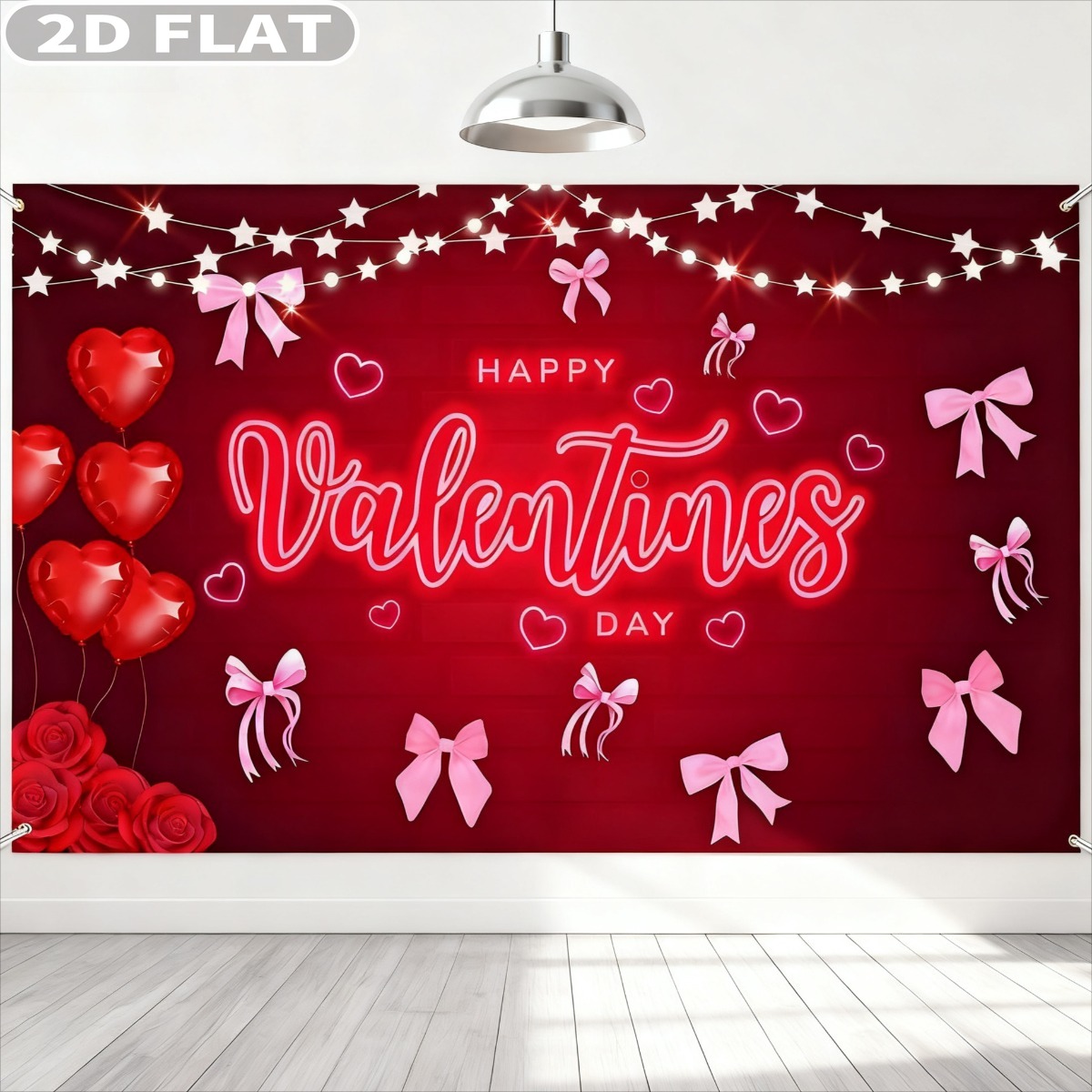 2D FLAT 1pc Happy Valentine's  - огляд і ціна Photo Booth Prop
