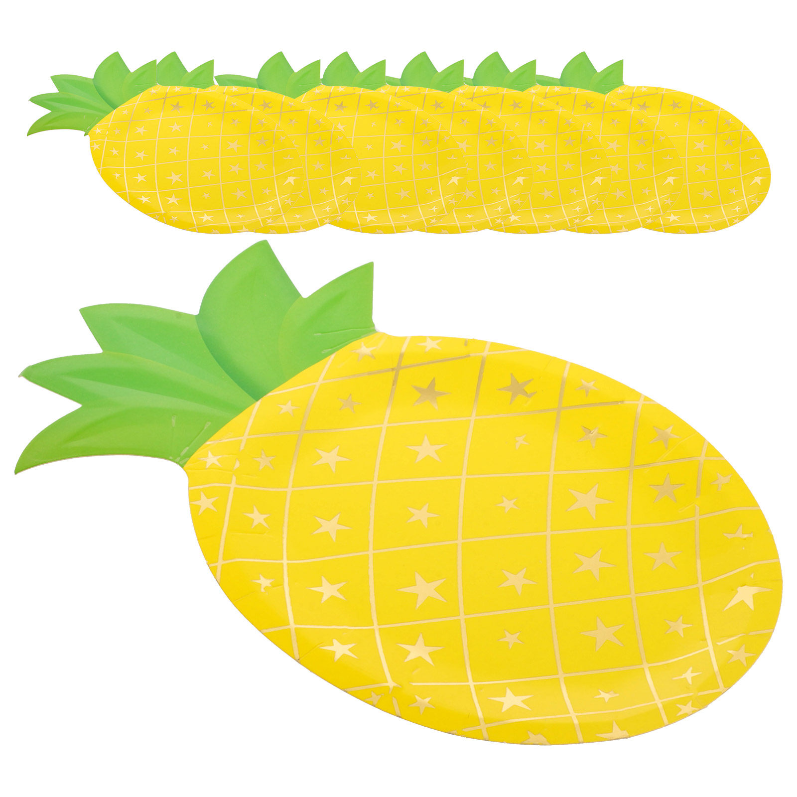 8Pcs Pineapple Paper Plates Di - огляд і ціна Wedding Supply In Bulk