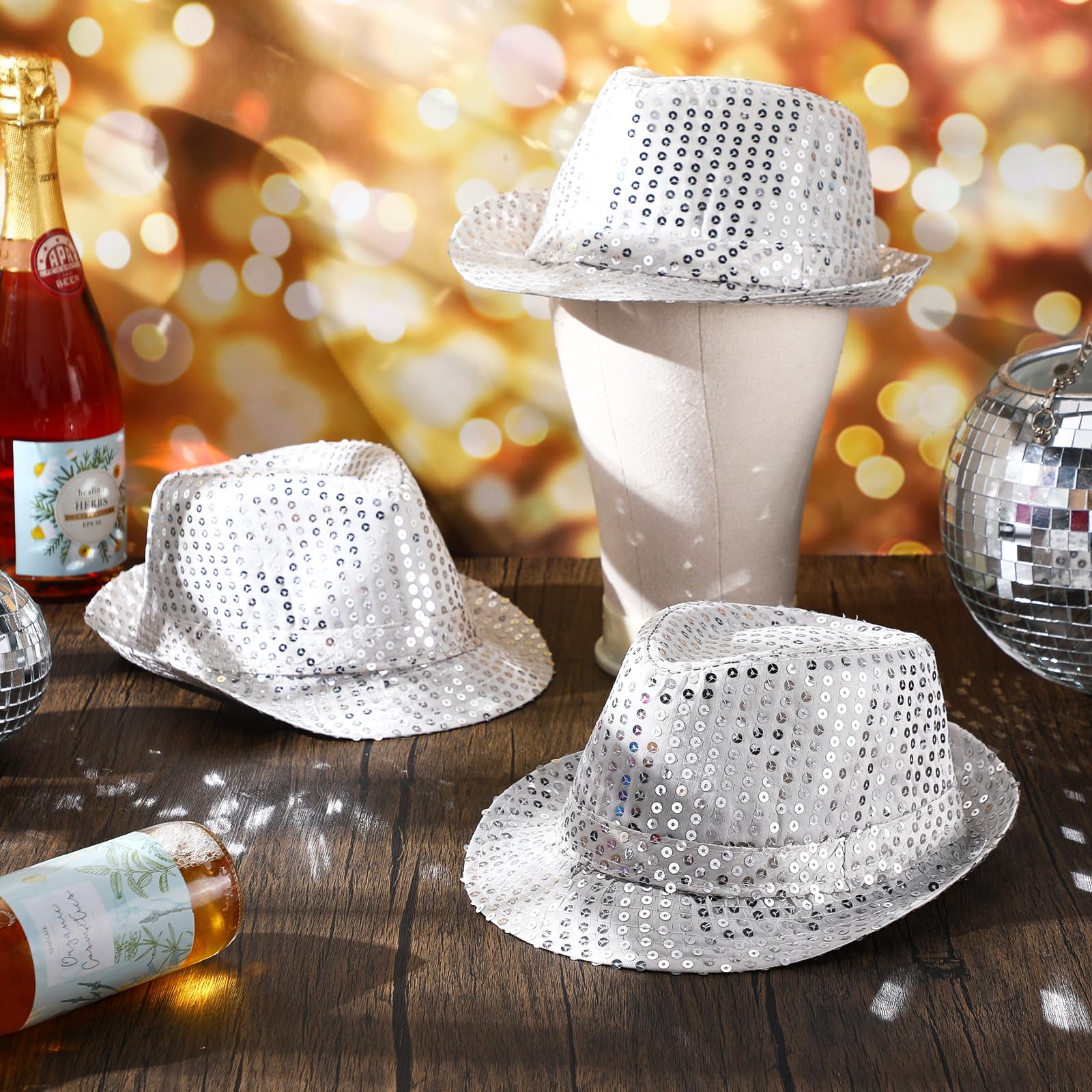 12-36Pcs Sequin Hats Bulk Glit - огляд і ціна Wedding Supply In Bulk
