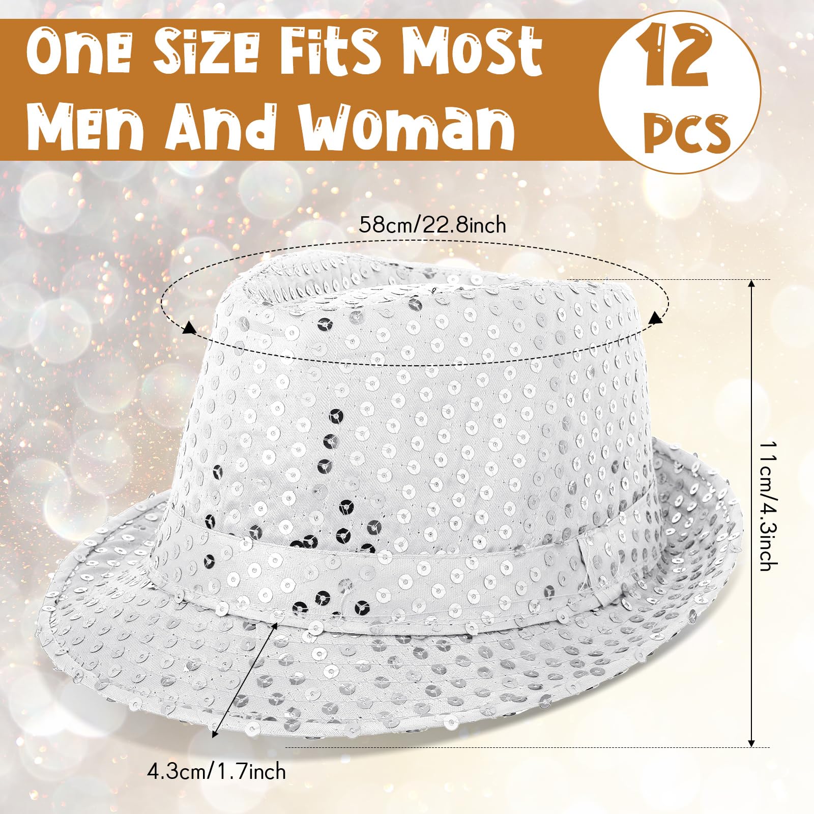 12-36Pcs Sequin Hats Bulk Glit - огляд і ціна Wedding Supply In Bulk