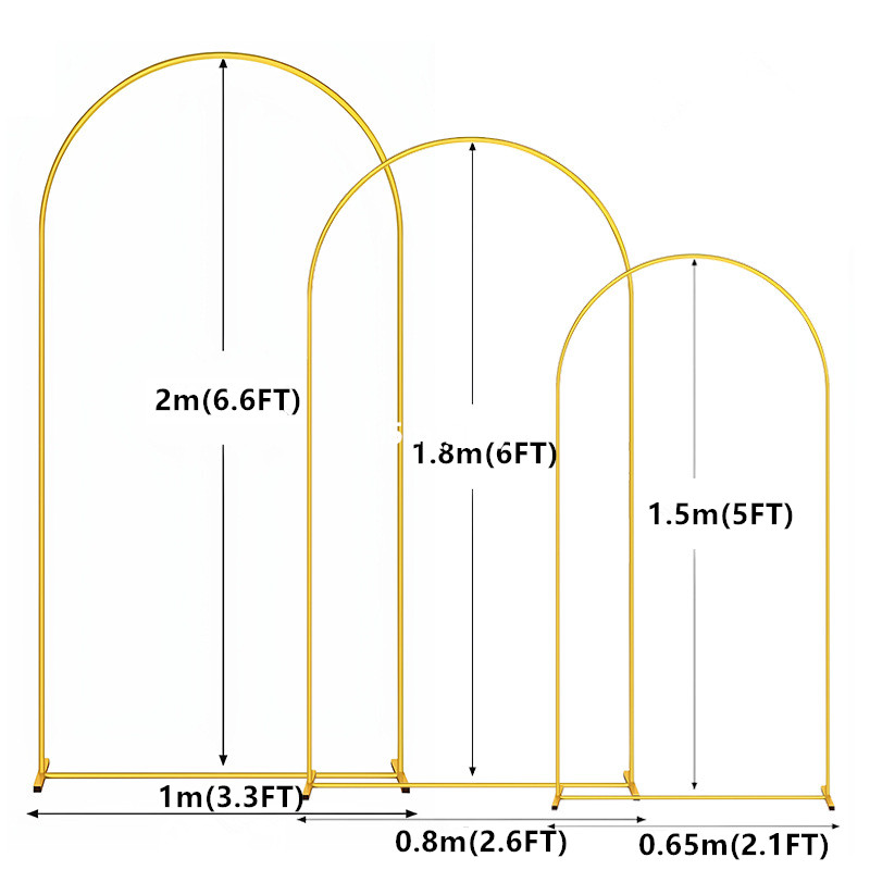 1pc Gold Metal Arch Backdrop S - огляд і ціна Wedding Support