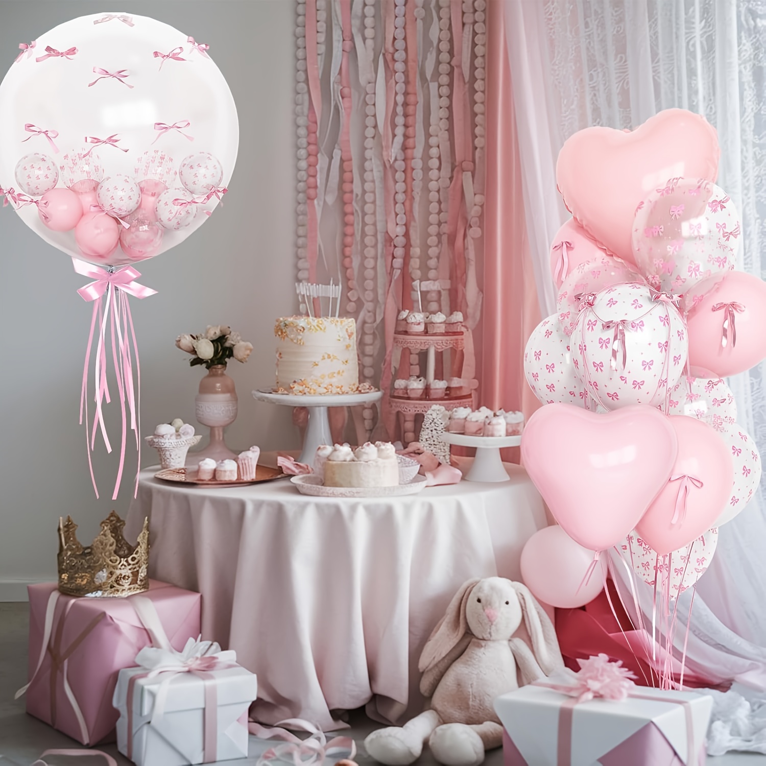 34pcs Clear Bow Heart Foil Lat - огляд і ціна Wedding Supply In Bulk