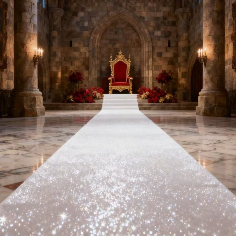 Elegant White Sparkling Weddin - огляд і ціна Aisle Runner White