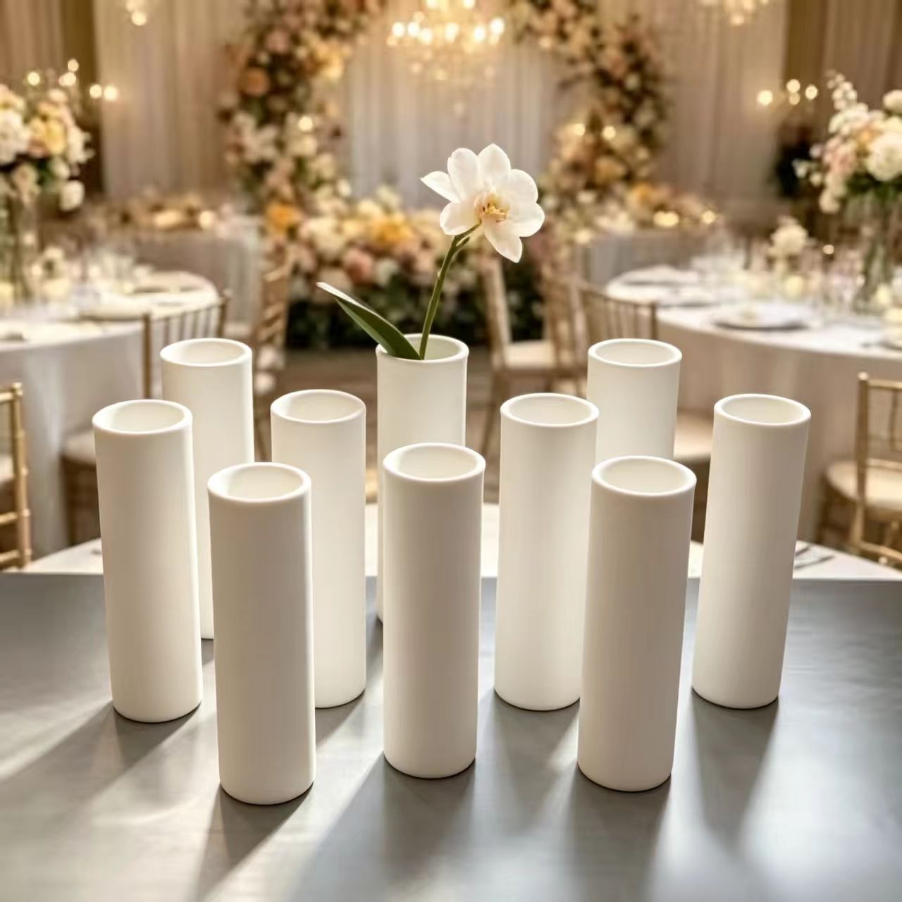 12pcs Clear Plastic Cylinder V - огляд і ціна Wedding Supply In Bulk