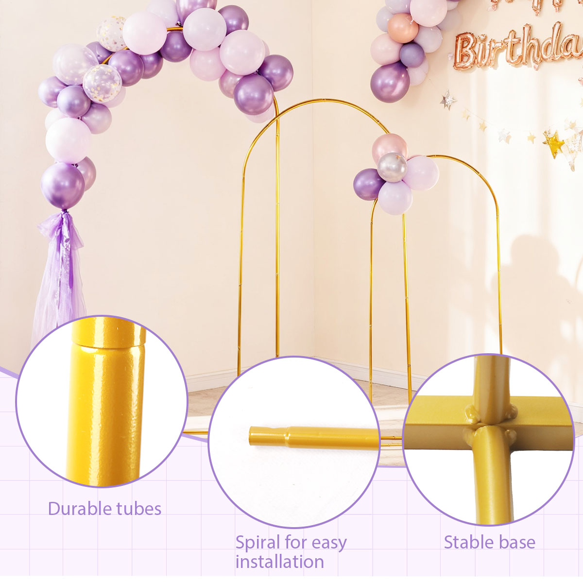 3Pack Golden Metal Arch Kits,  - огляд і ціна Wedding Support