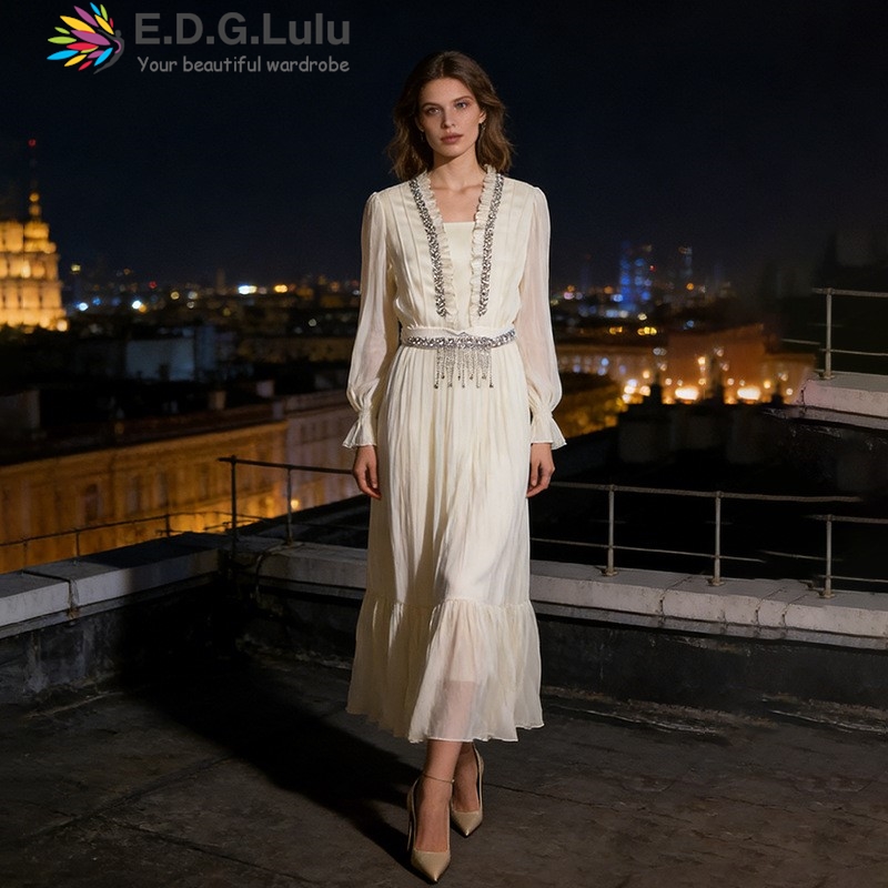 EDGLuLu Elegant White Chiffon  - огляд і ціна Wedding Lulu