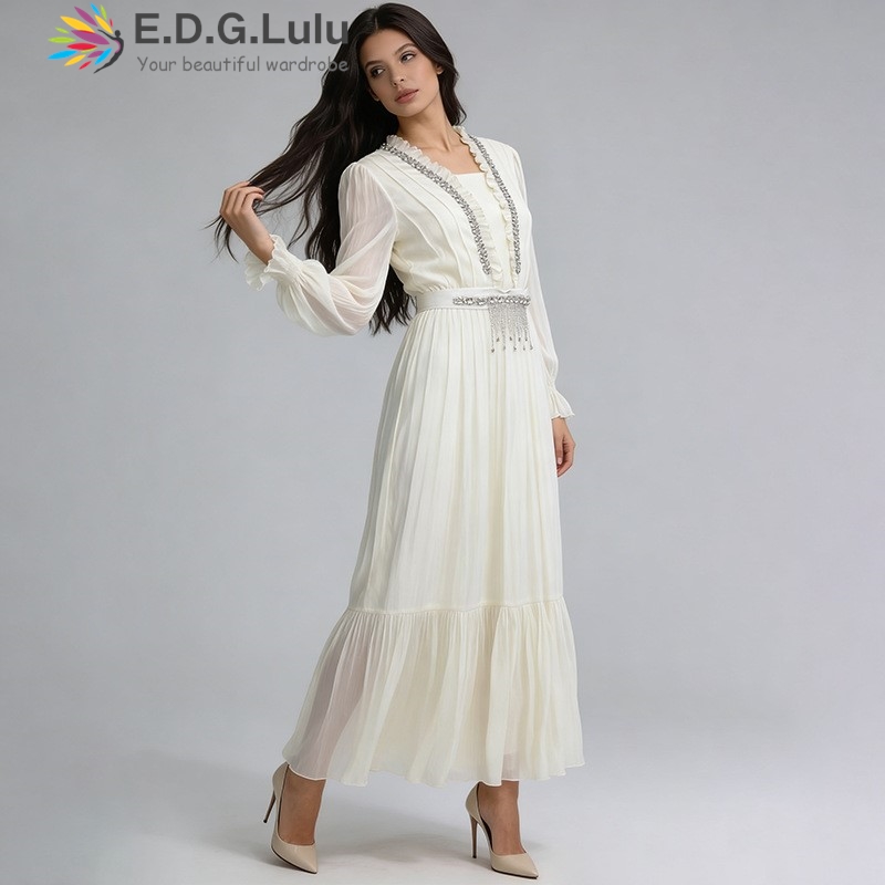 EDGLuLu Elegant White Chiffon  - огляд і ціна Wedding Lulu