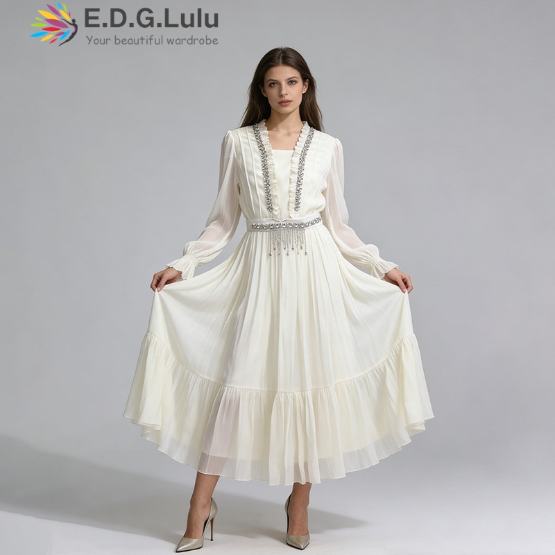 EDGLuLu Elegant White Chiffon  - огляд і ціна Wedding Lulu