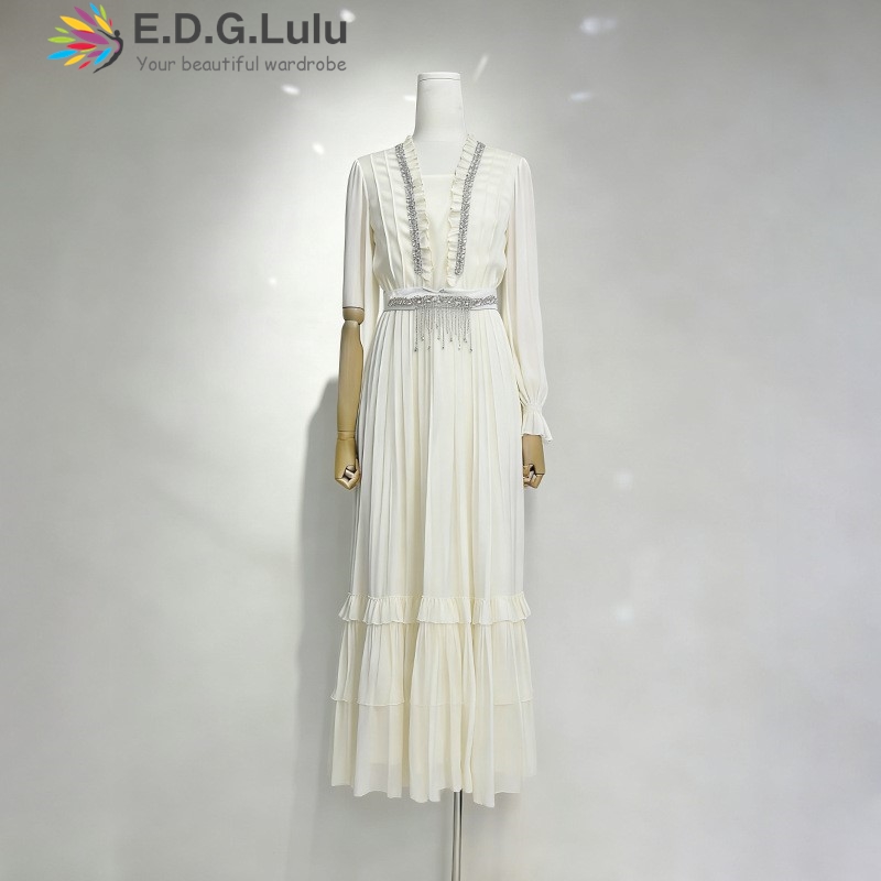 EDGLuLu Elegant White Chiffon  - огляд і ціна Wedding Lulu
